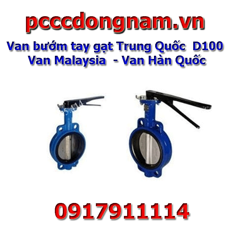 Van Bướm Tay Gạt D100 Trung Quốc-Van Malaysia-Van Hàn Quốc