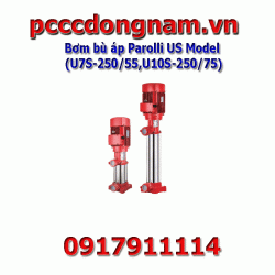 Bơm bù áp Parolli US Model U7S-250/55,U10S-250/75,Giá máy bơm Pentax 7 5kw